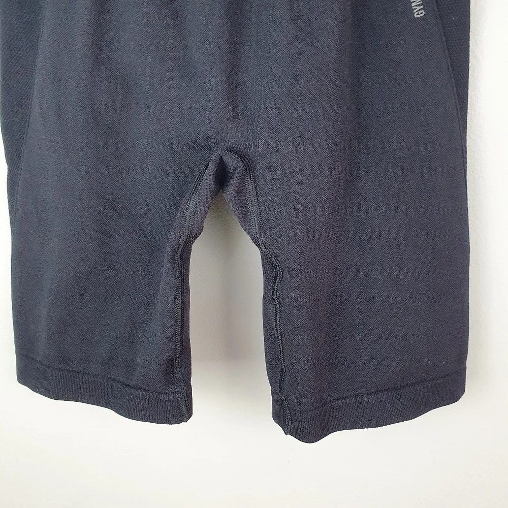 GYMSHARK 8 Inch Bike Shorts‎ High Waist Butt Contour Black Women's Size S